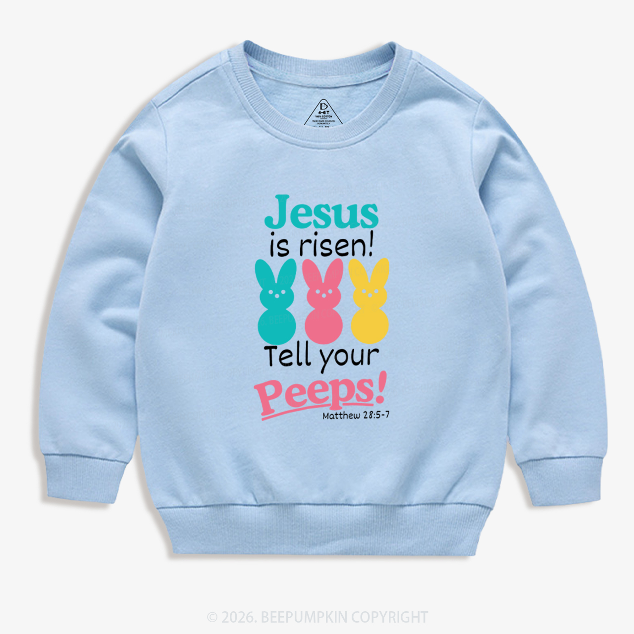 Jesus Is Risen Tell Your Peeps Funny Kid's Sweatshirt