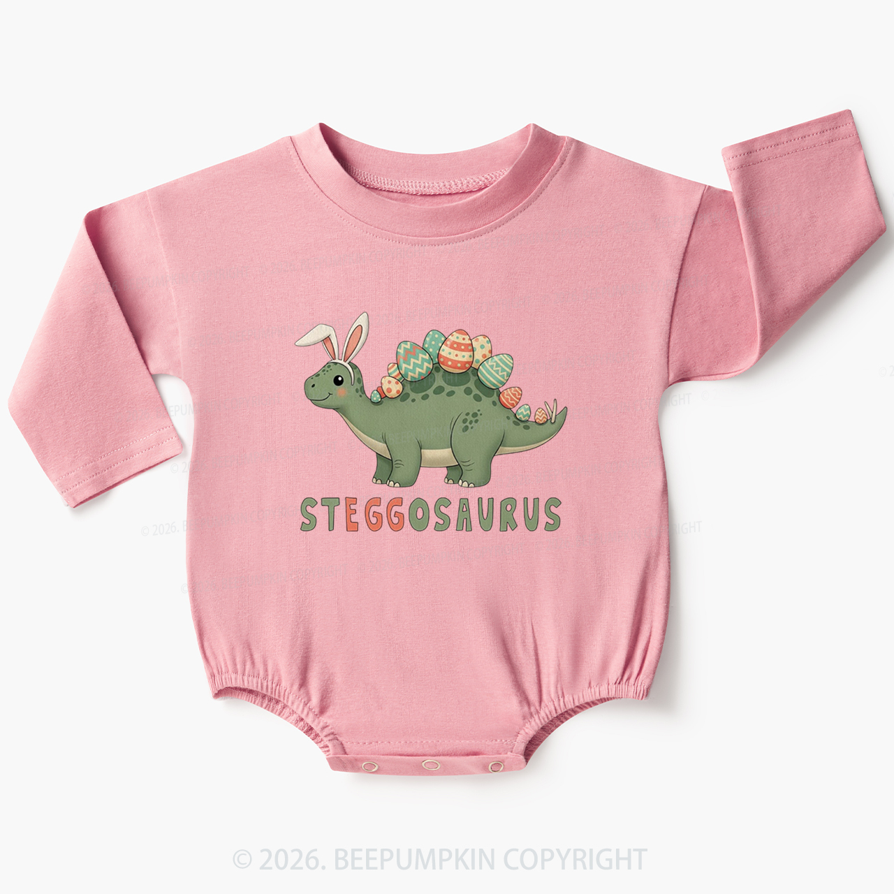 Steggosaurus Easter Dinosaur Baby Bubble Romper