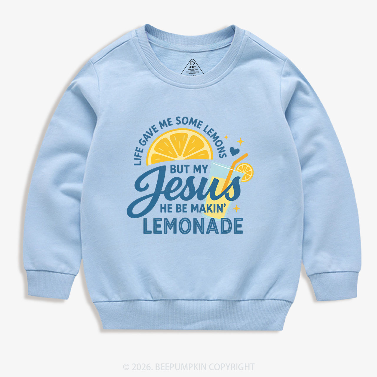 Life Gave Me Some Lemons Jesus Kid's Sweatshirt