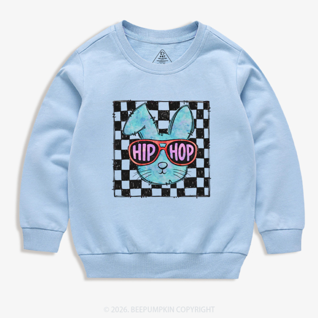 Hip Hop Bunny Easter Kid's Sweatshirt