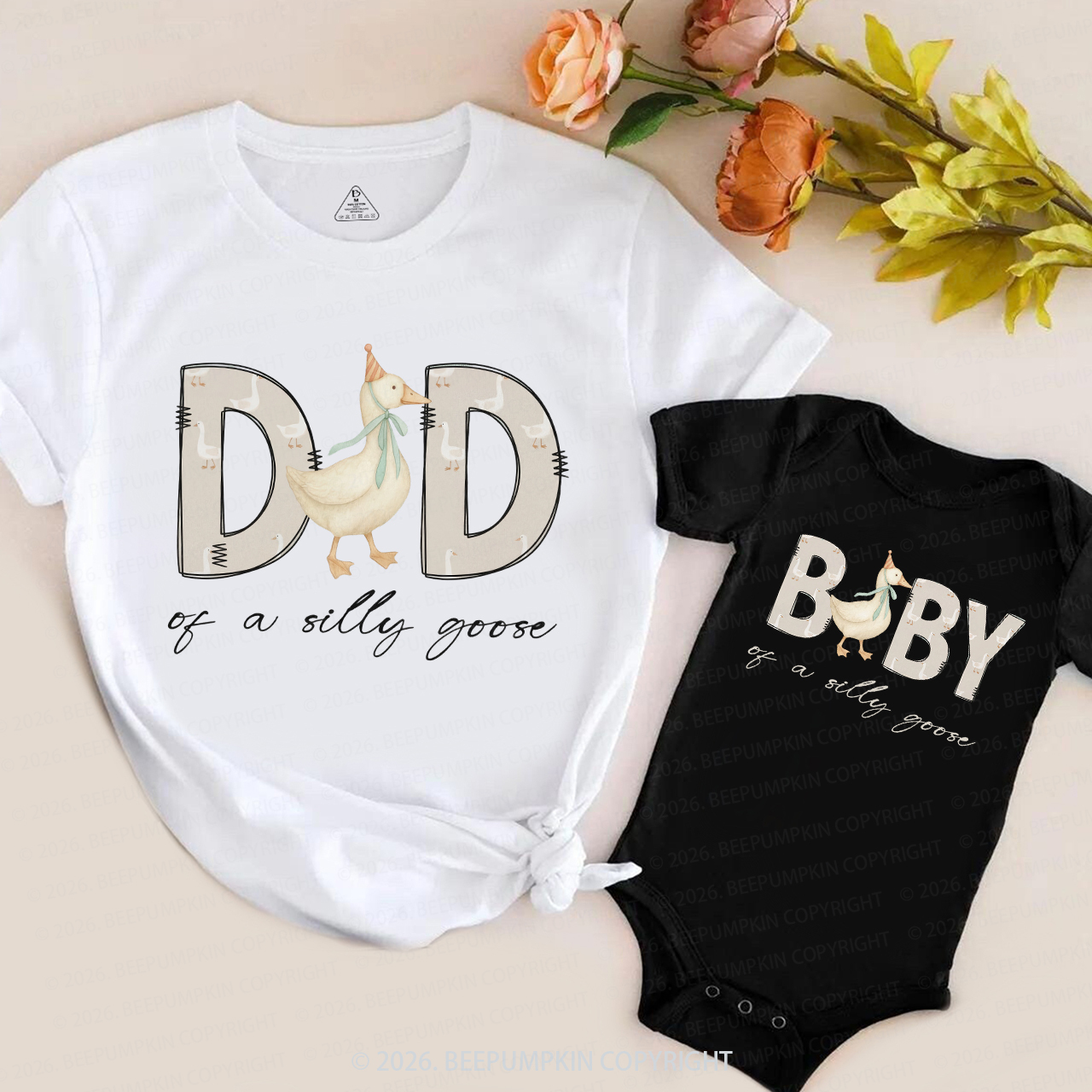 One Silly Goose 1st Birthday Family Matching T-Shirts