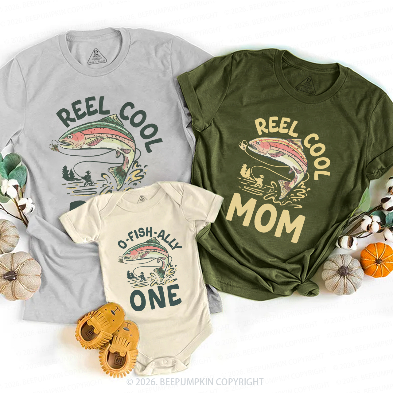 O Fishally 1st Birthday Family Matching T-Shirts