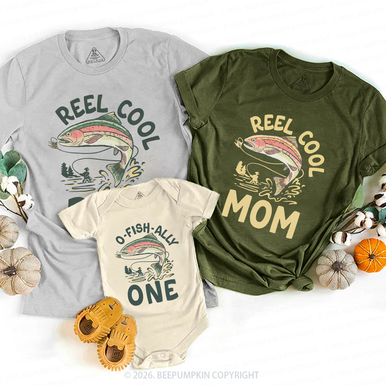 O Fishally 1st Birthday Family Matching T-Shirts