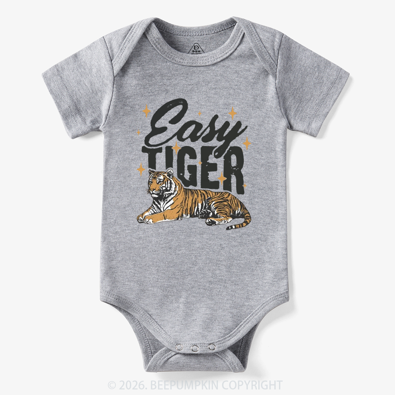 Retro Easy Tiger Funny Animal Bodysuit