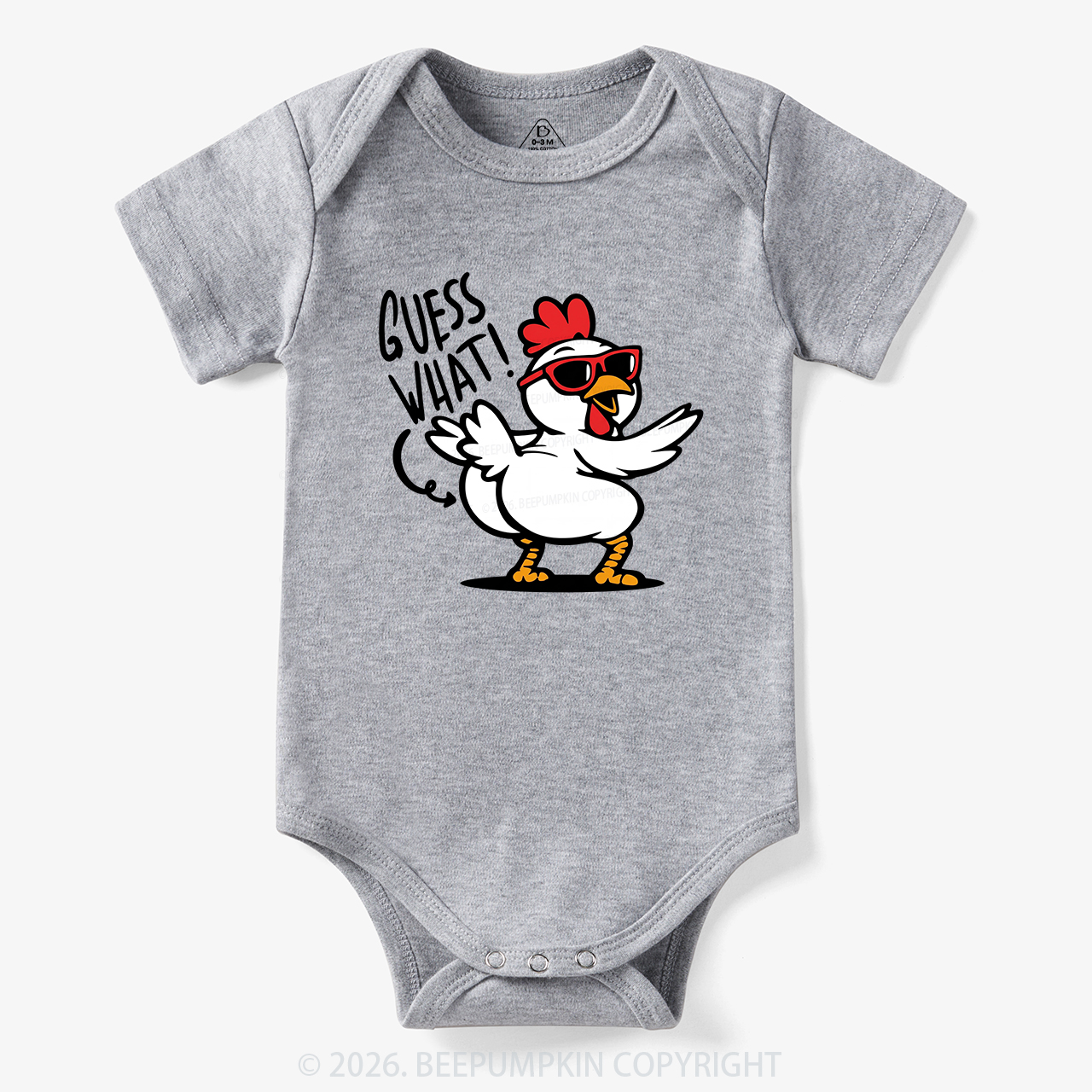 Funny Guess What Chicken Butt Bodysuit