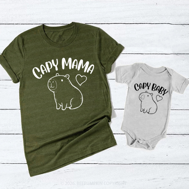 Capybara Mommy and Me Mom&Me Matching T-Shirts