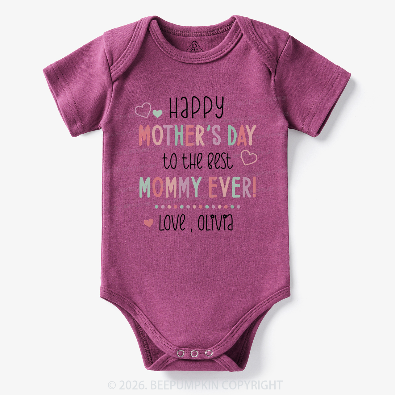 Personalized Best Mom Ever Mother's Day Bodysuit