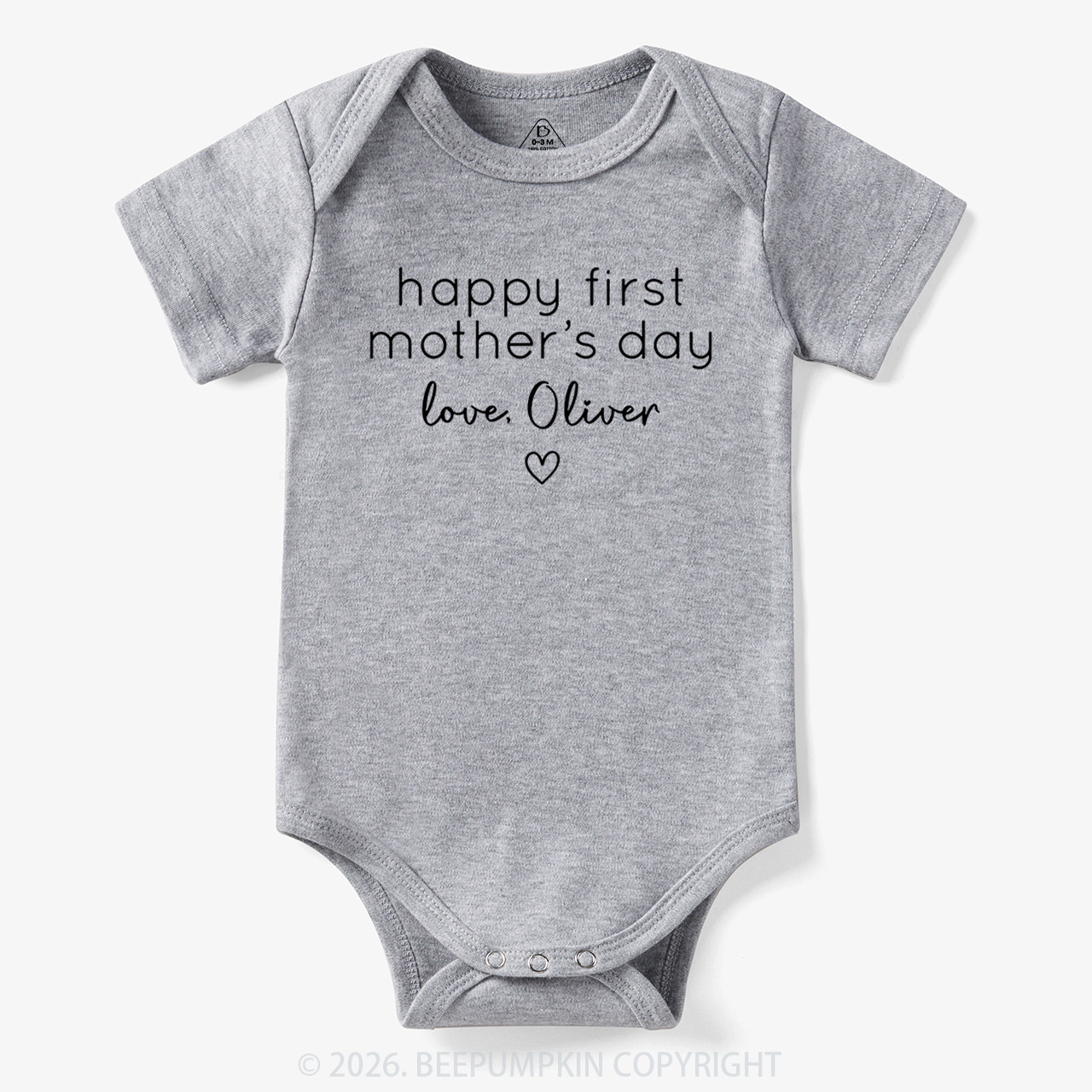 Personalised Retro Happy First Mother's Day Bodysuit