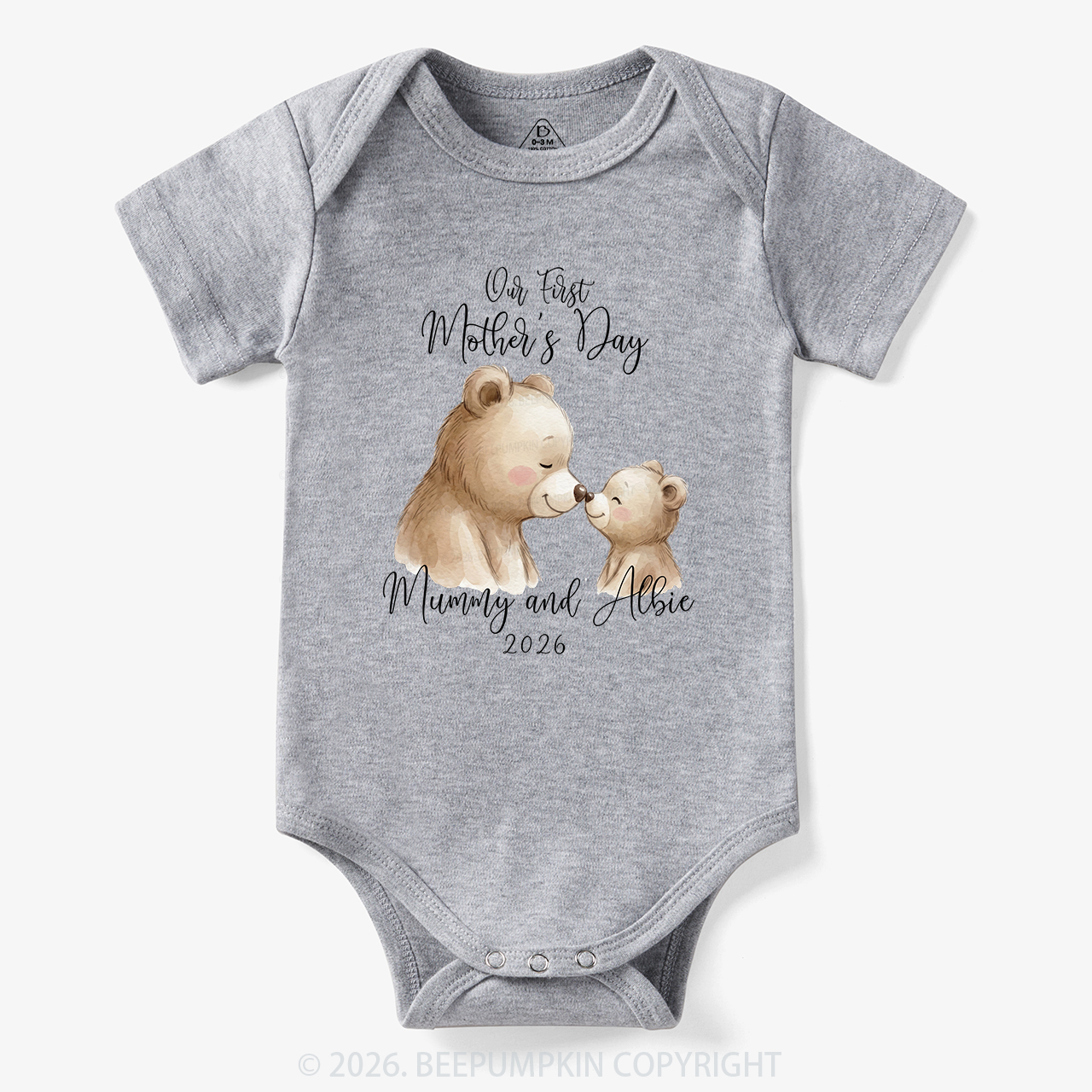 Personalised Teddy Bear First Mother’s Day Bodysuit