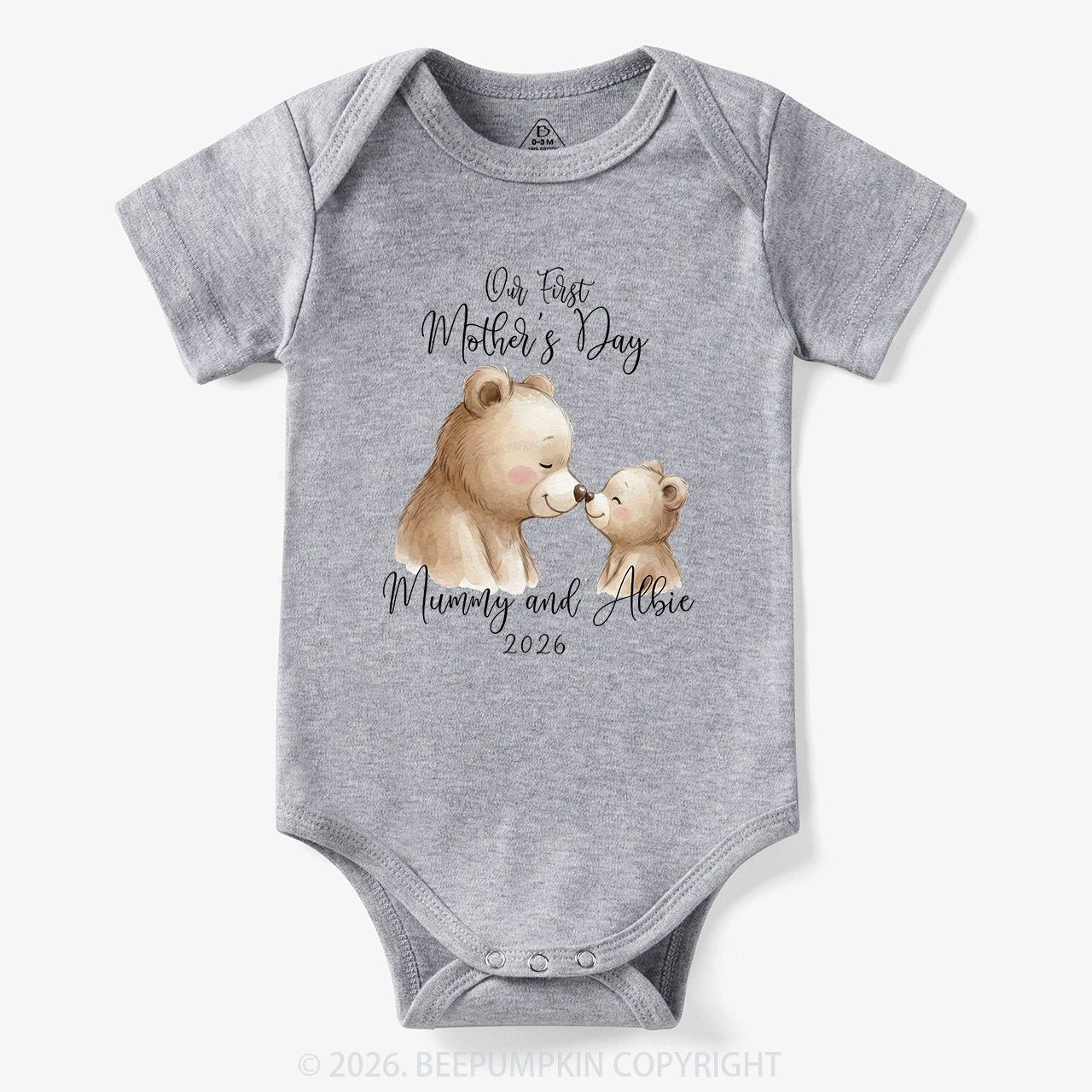 Personalised Teddy Bear First Mother’s Day Bodysuit