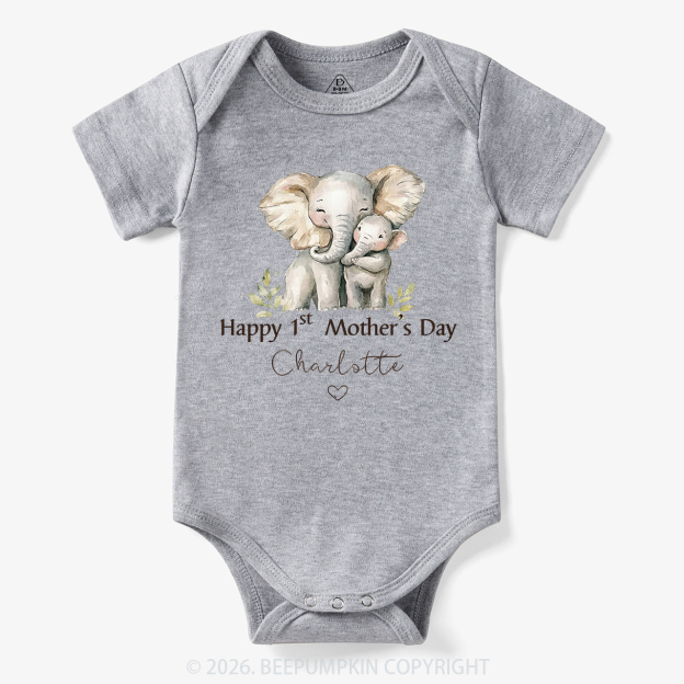 Personalized Happy Cute 1st Mother's Day Bodysuit