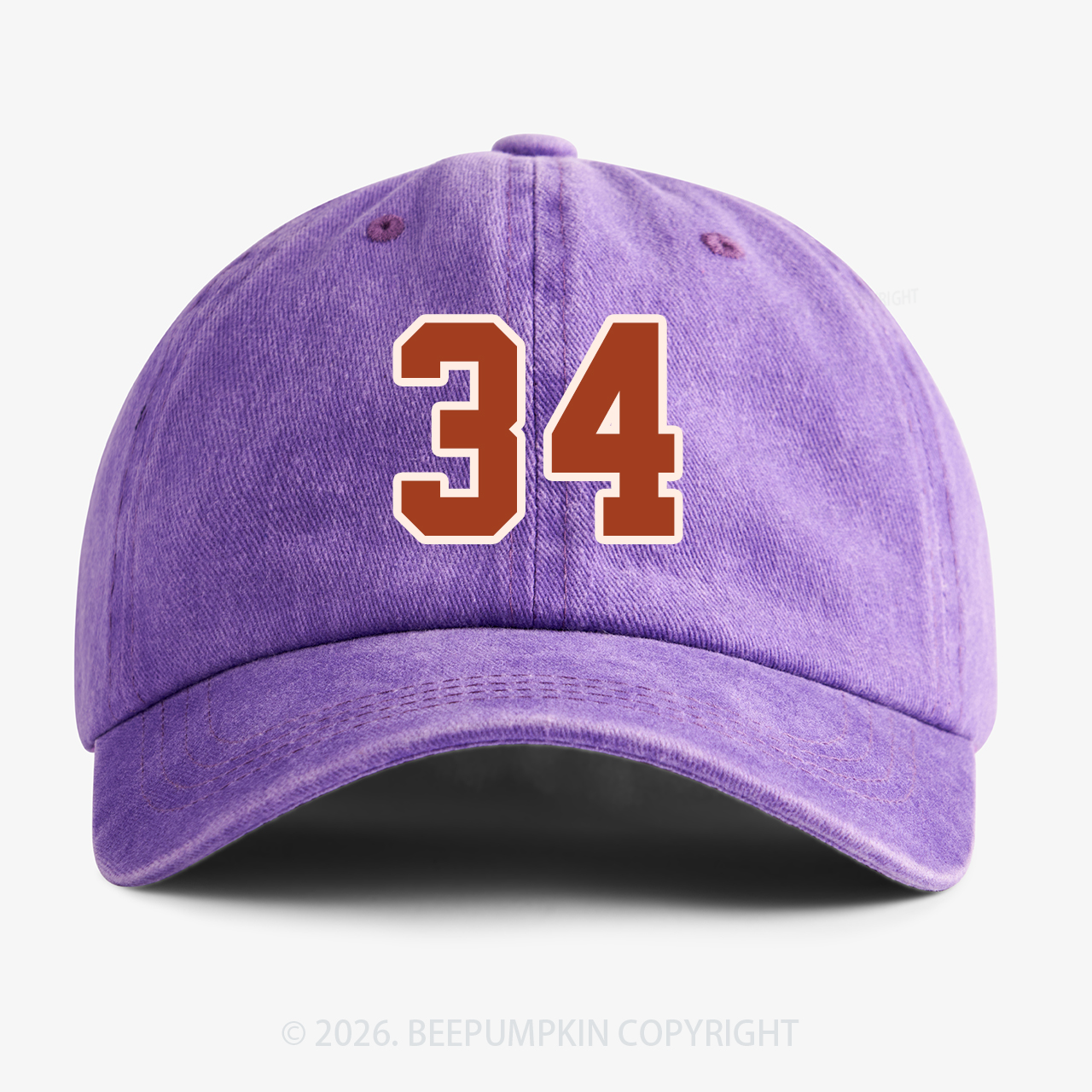Personalized Number Washed Baseball Cap For Kids