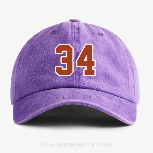 Personalized Number Washed Baseball Cap For Kids