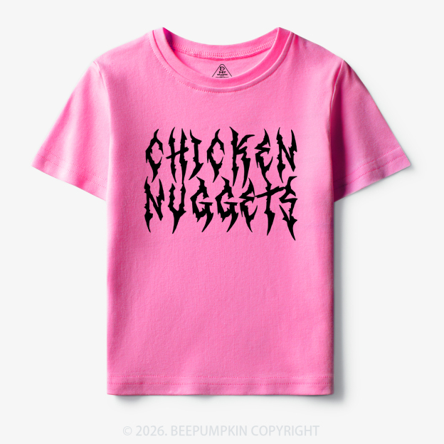 Chicken Nuggets Heavy Metal Font Toddler&Kid's Tees