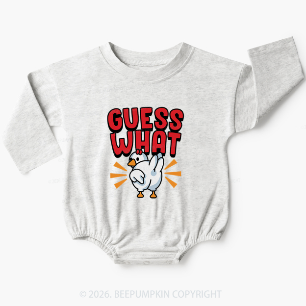 Guess What Chicken Butt Silly Joke Baby Bubble Romper