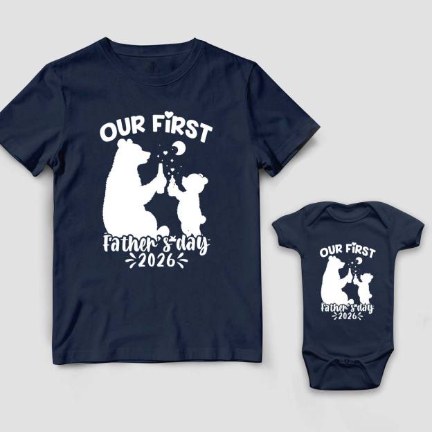 Our First Father's Day Dad&Me Matching Shirts