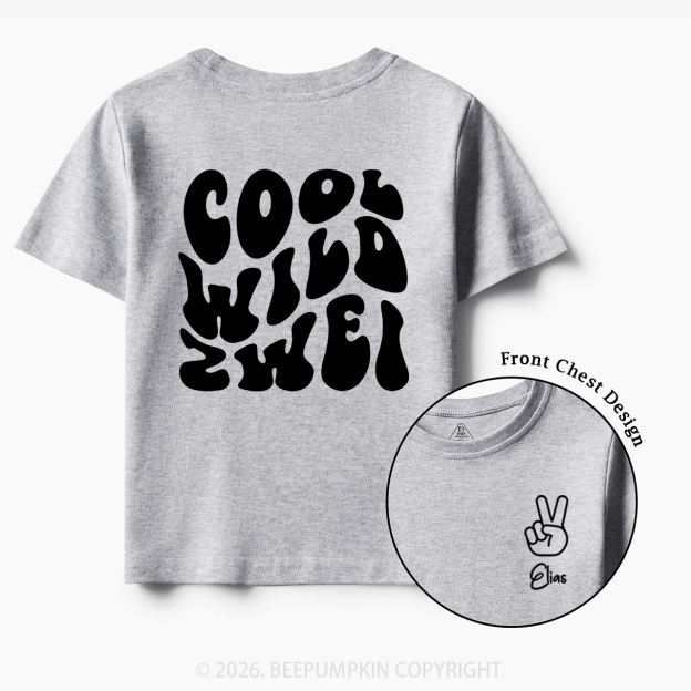 Personalized Birthday Cool Wild Zwei Toddler&Kid's Tees