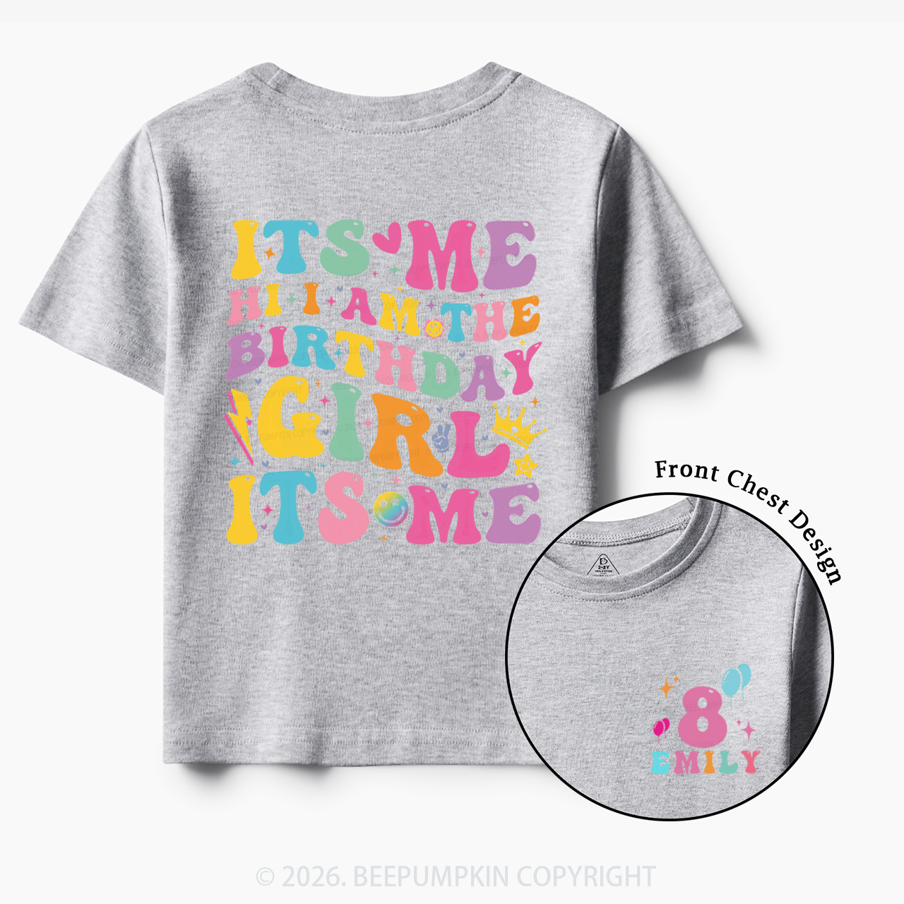 Personalized Birthday It's Me Hi Toddler&Kid's Tees