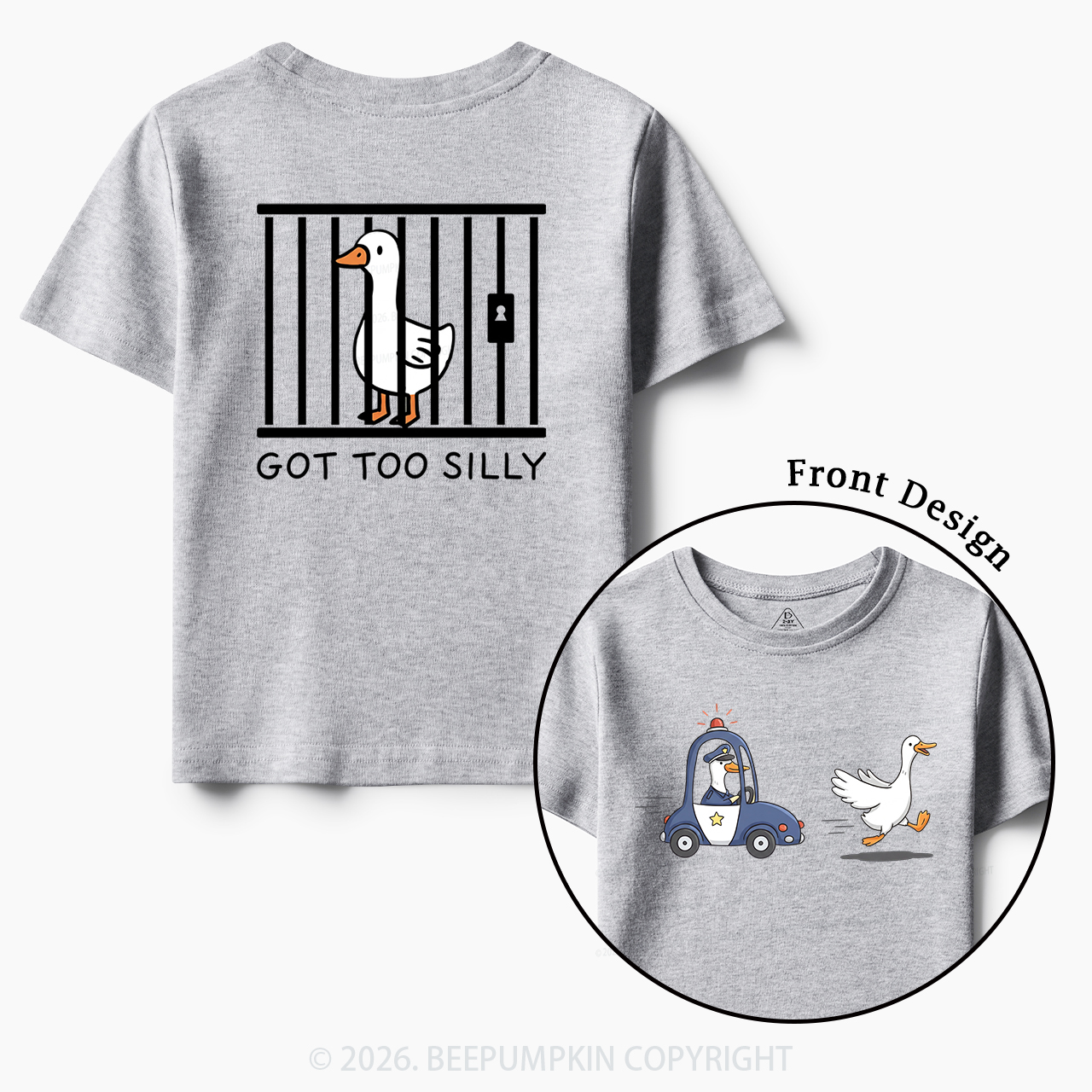 Got Too Silly Funny Goose Toddler&Kid's Tees