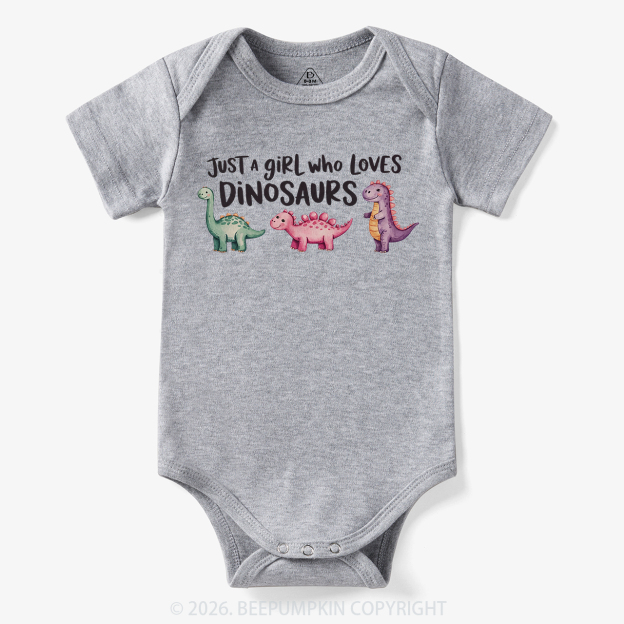Just A Girl Who Loves Dinosaurs Bodysuit