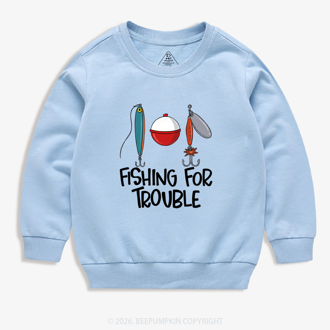 Fishing For Trouble Kid's Sweatshirt