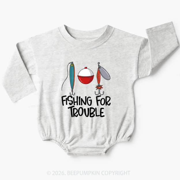 Fishing For Trouble Baby Bubble Romper