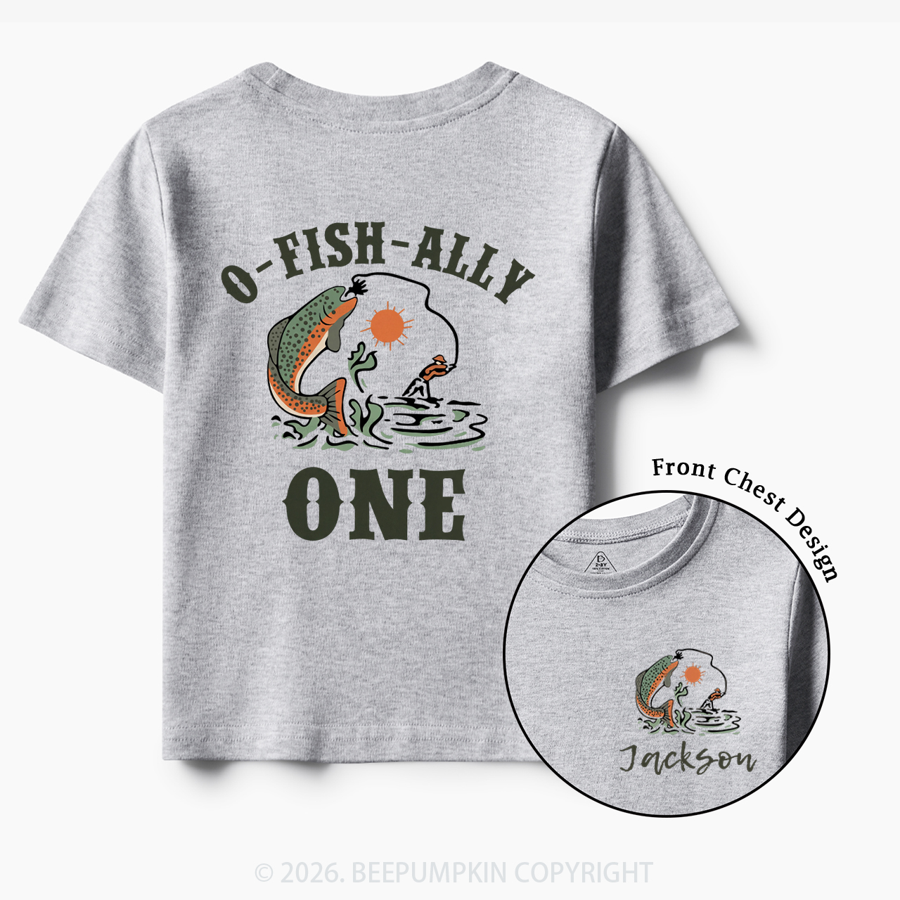 Personalized O-Fish-Ally One Birthday Party Toddler&Kid's Tees