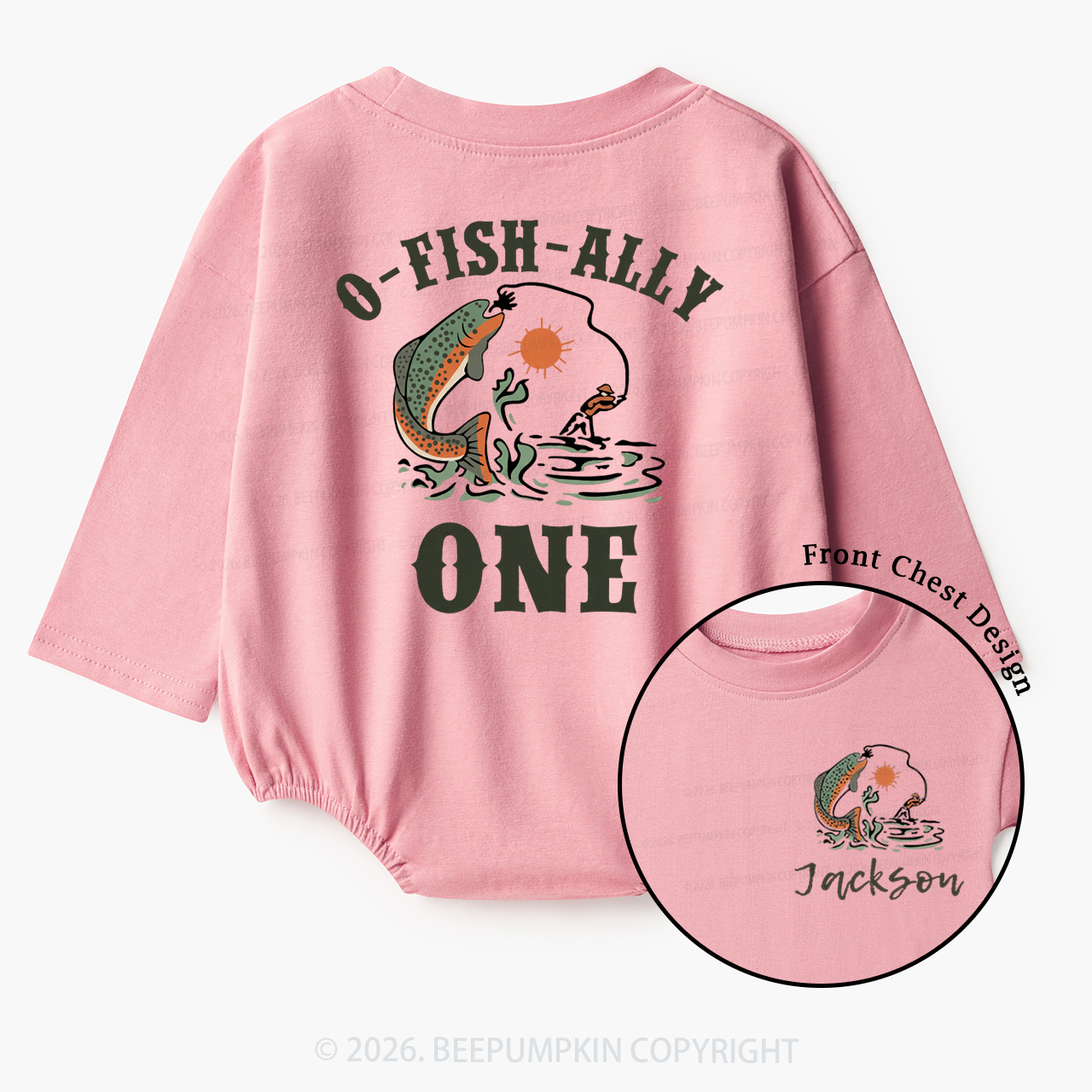 Personalized O-Fish-Ally One Birthday Party Baby Bubble Romper