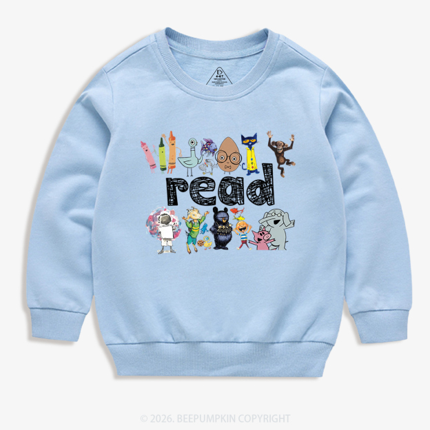 Read Books Funny Gift Kid's Sweatshirt