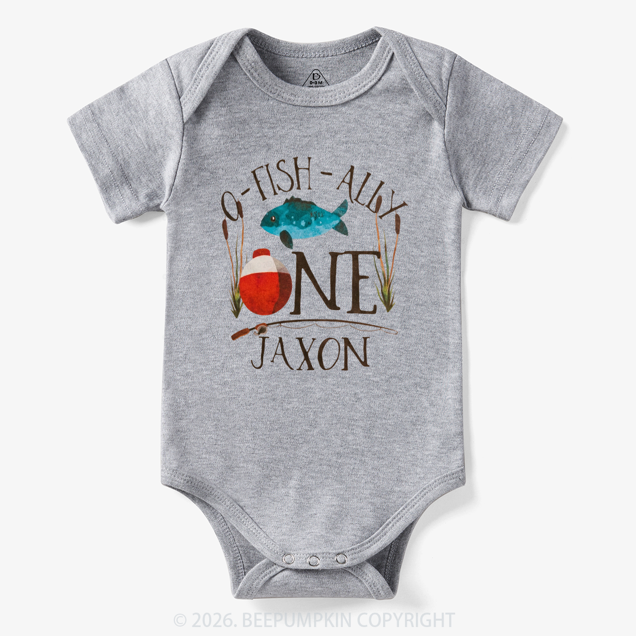 Personalized O-Fish-Ally Fish Birthday Bodysuit