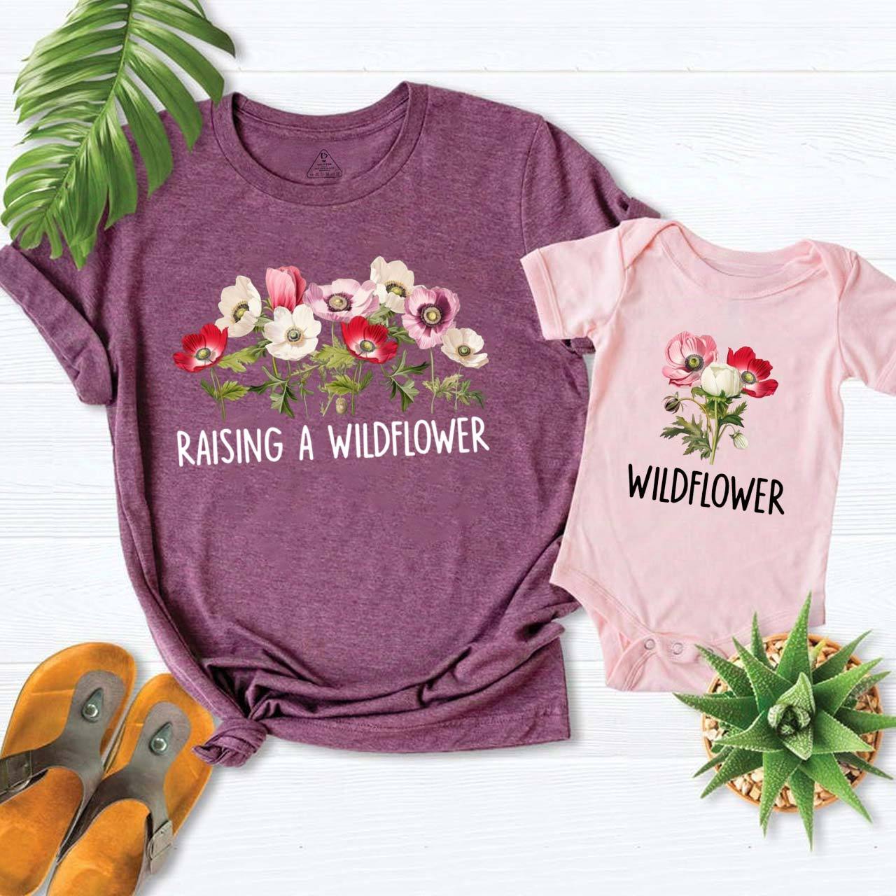 Raising A Wildflower Bloom Together Mom&Me Matching T-Shirts