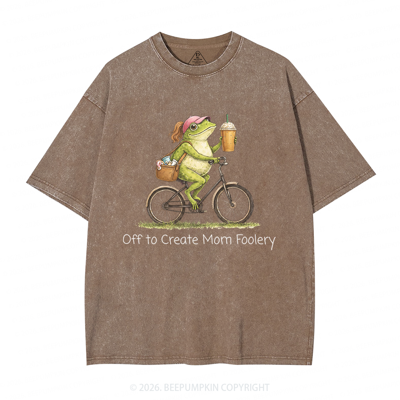 Off to Commit Mom Foolery Adult Washed T-Shirts
