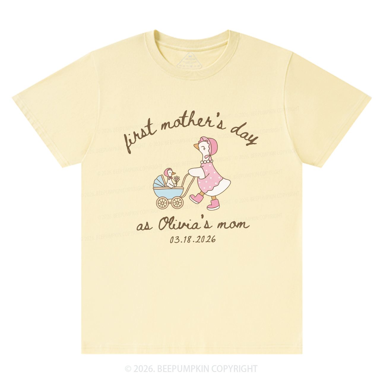 Personalized Goose Mama First Mother's Day T-Shirts