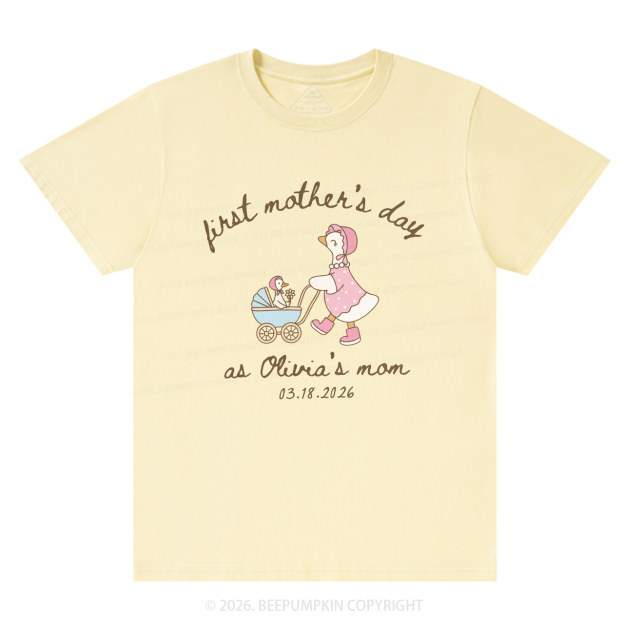 Personalized Goose Mama First Mother's Day T-Shirts