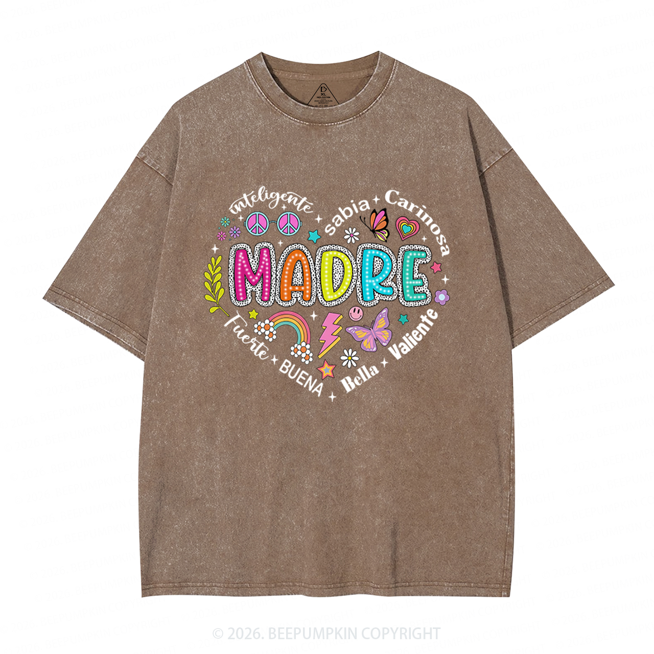 Retro Madre Adult Washed T-Shirts