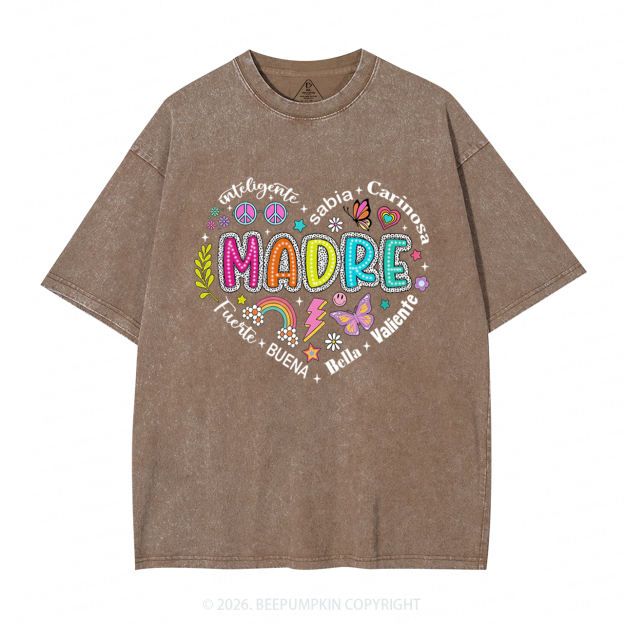 Retro Madre Adult Washed T-Shirts