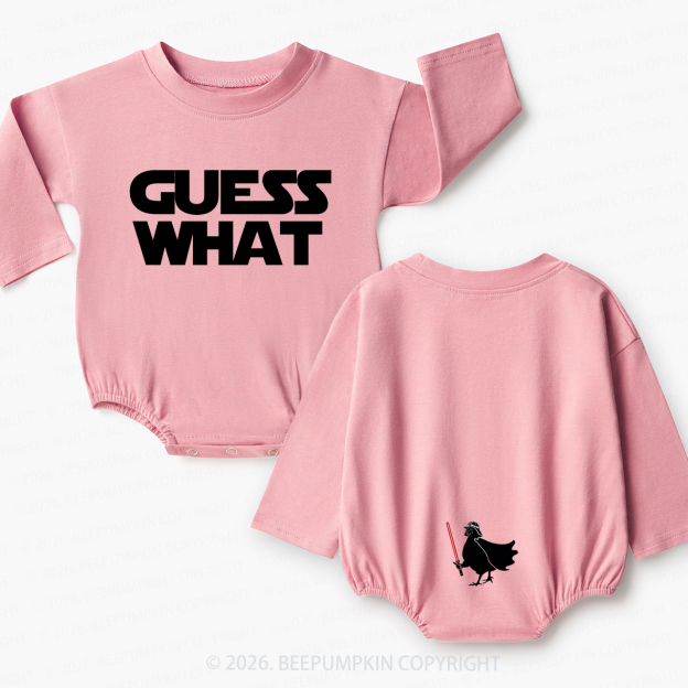 Galaxy Guess What Chicken Butt Baby Bubble Romper