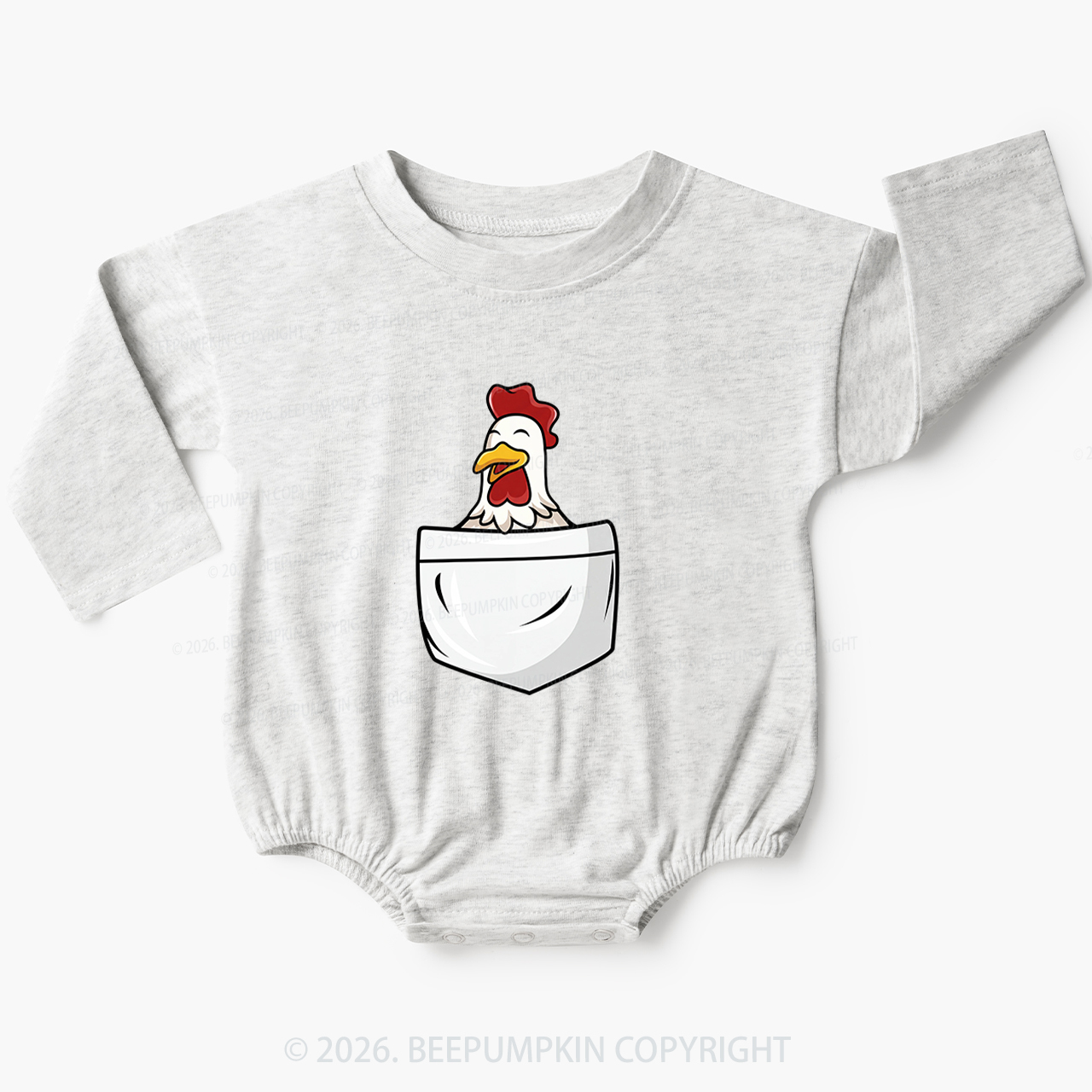Pocket Chicken Baby Bubble Romper