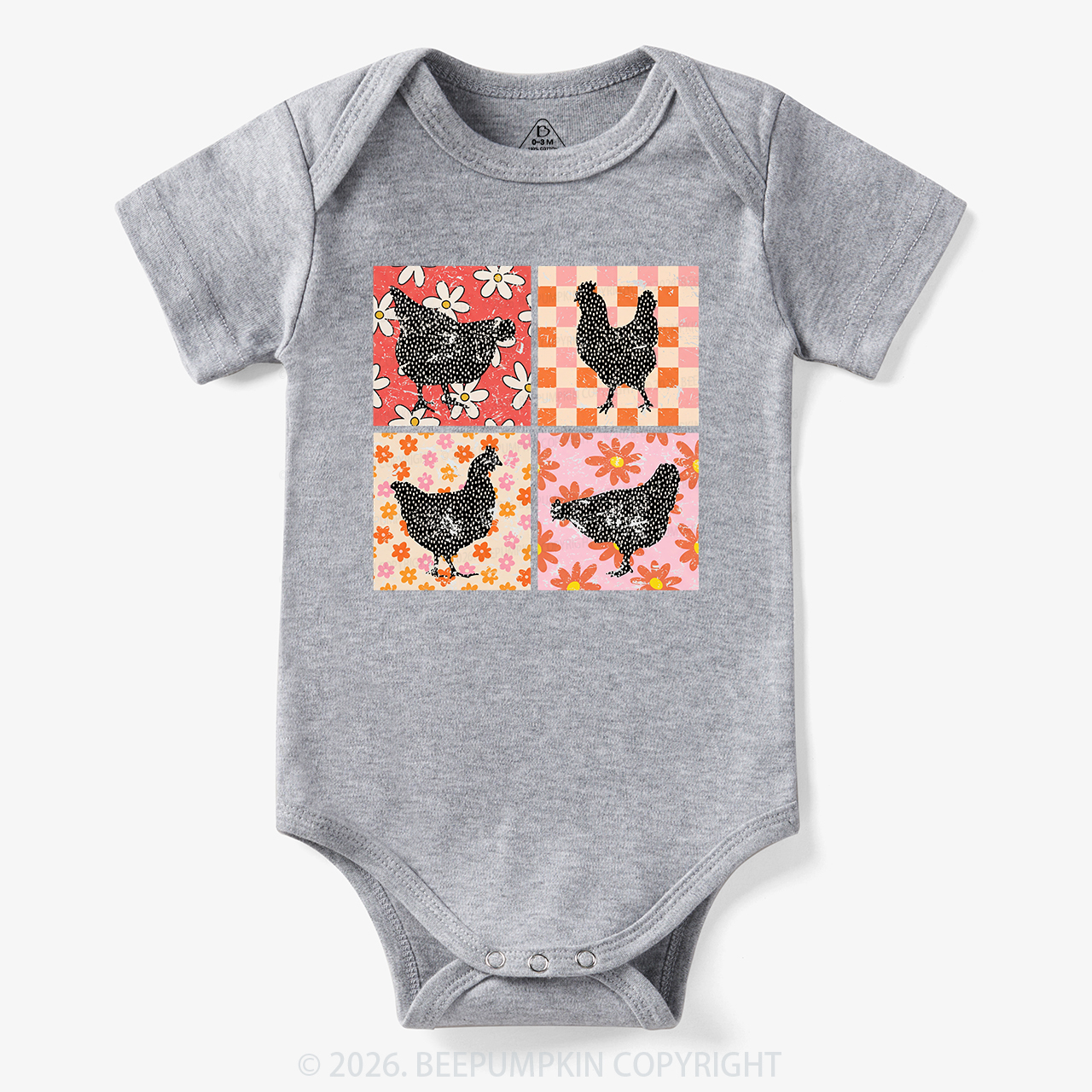 Chickens Farm Animals  Bodysuit