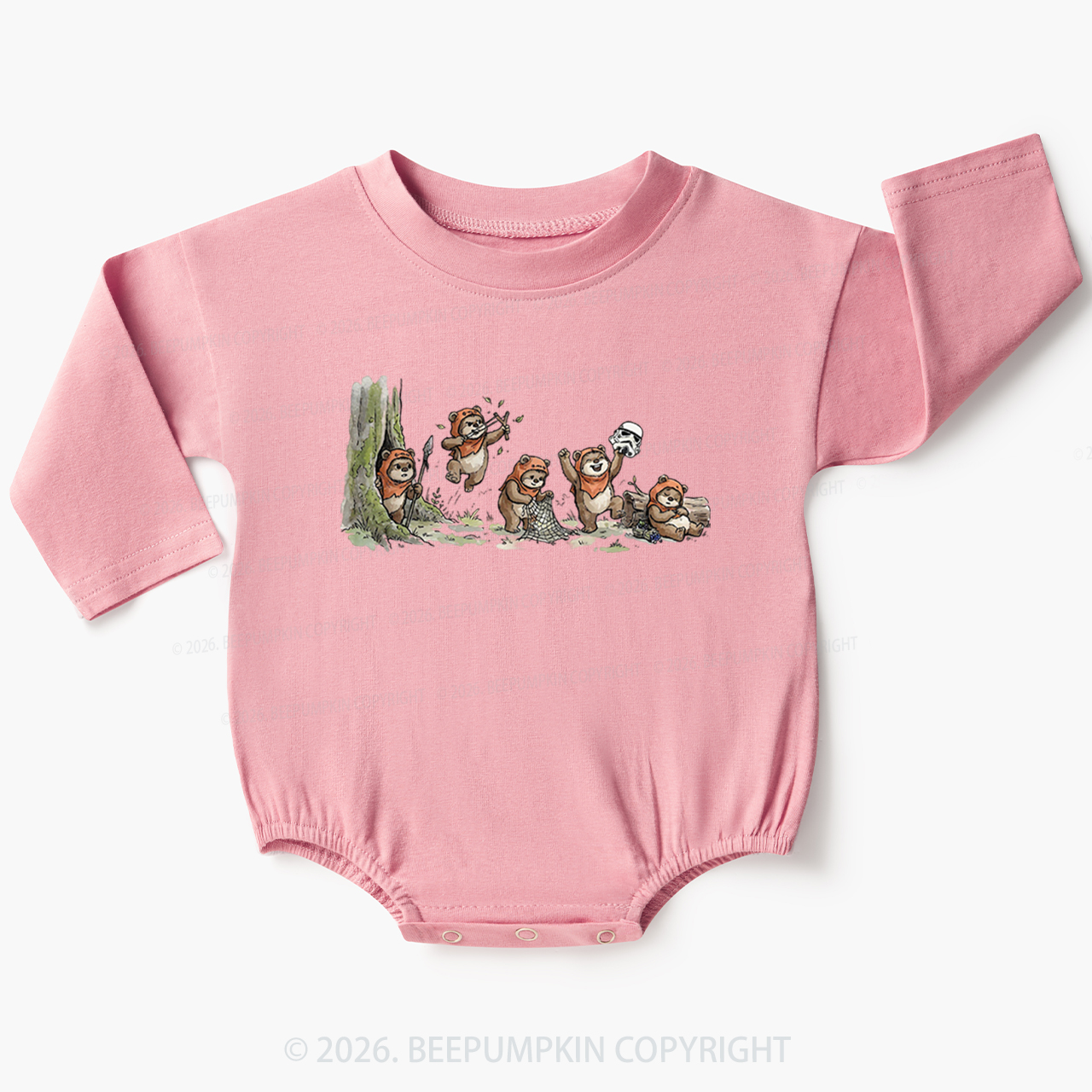 Vintage Galaxy Cute Bear Baby Bubble Romper