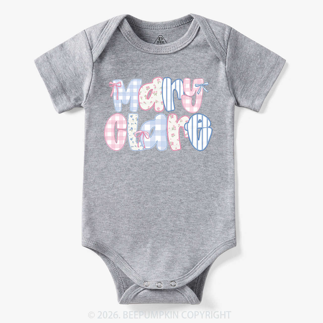 Personalized Name Candy Letters Bodysuit