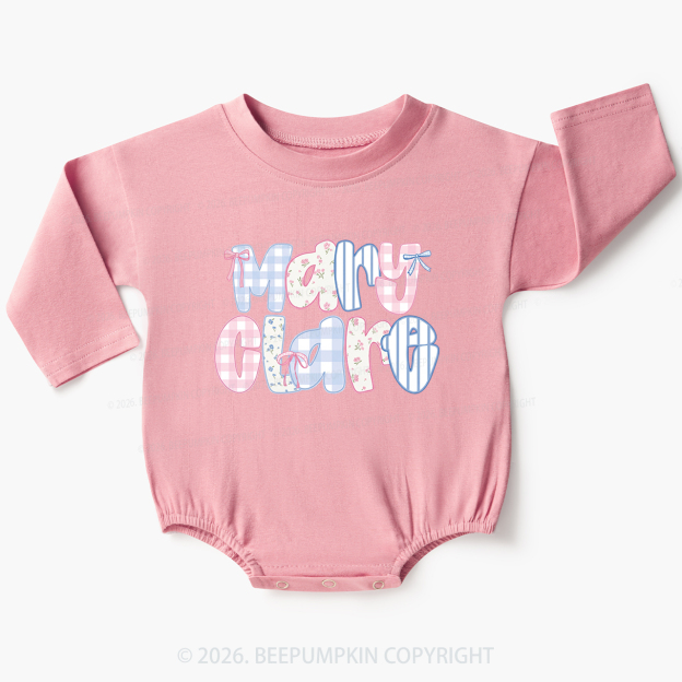 Personalized Name Candy Letters Baby Bubble Romper