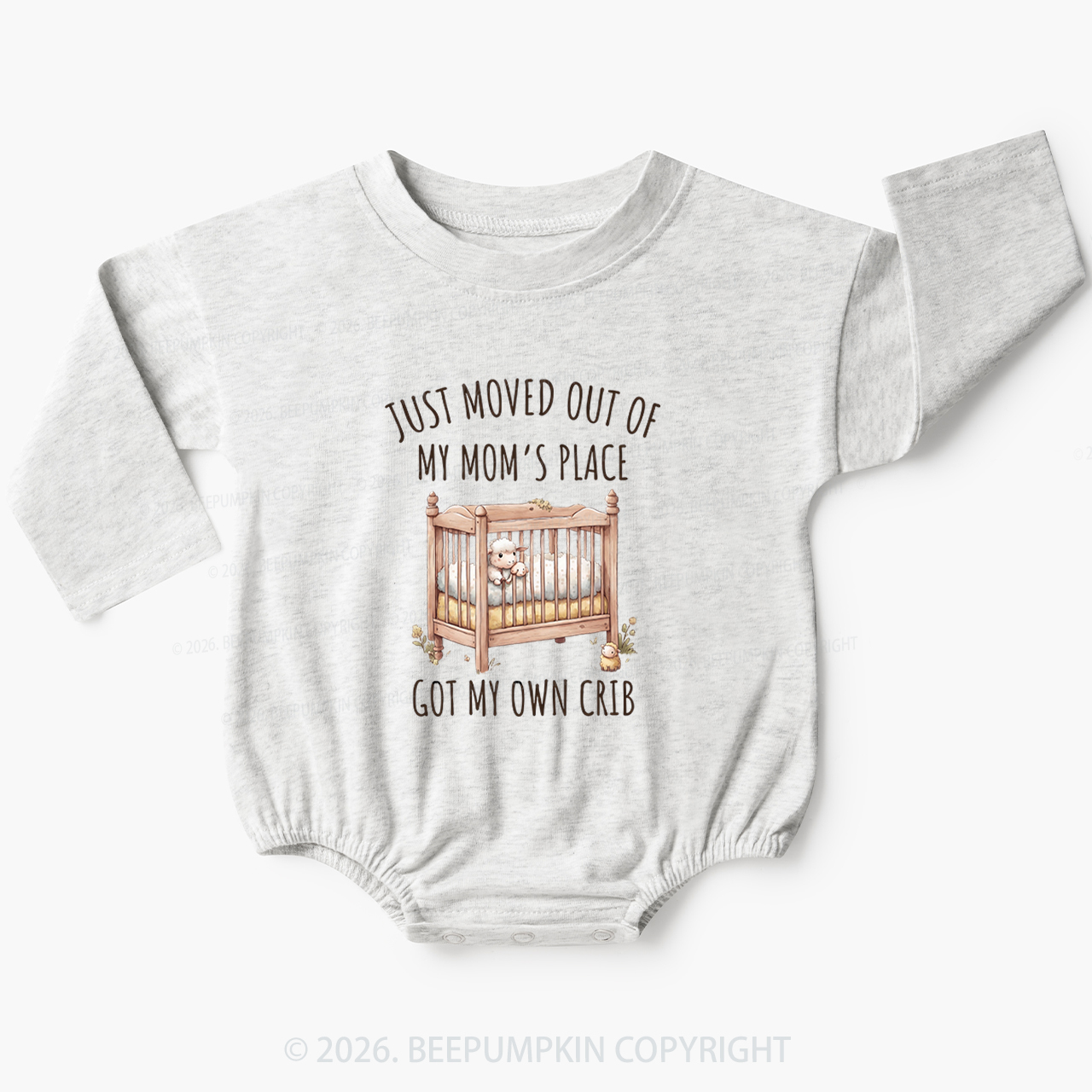 Just Moved Out Of My Mom's Place Got My Own Crib Baby Bubble Romper