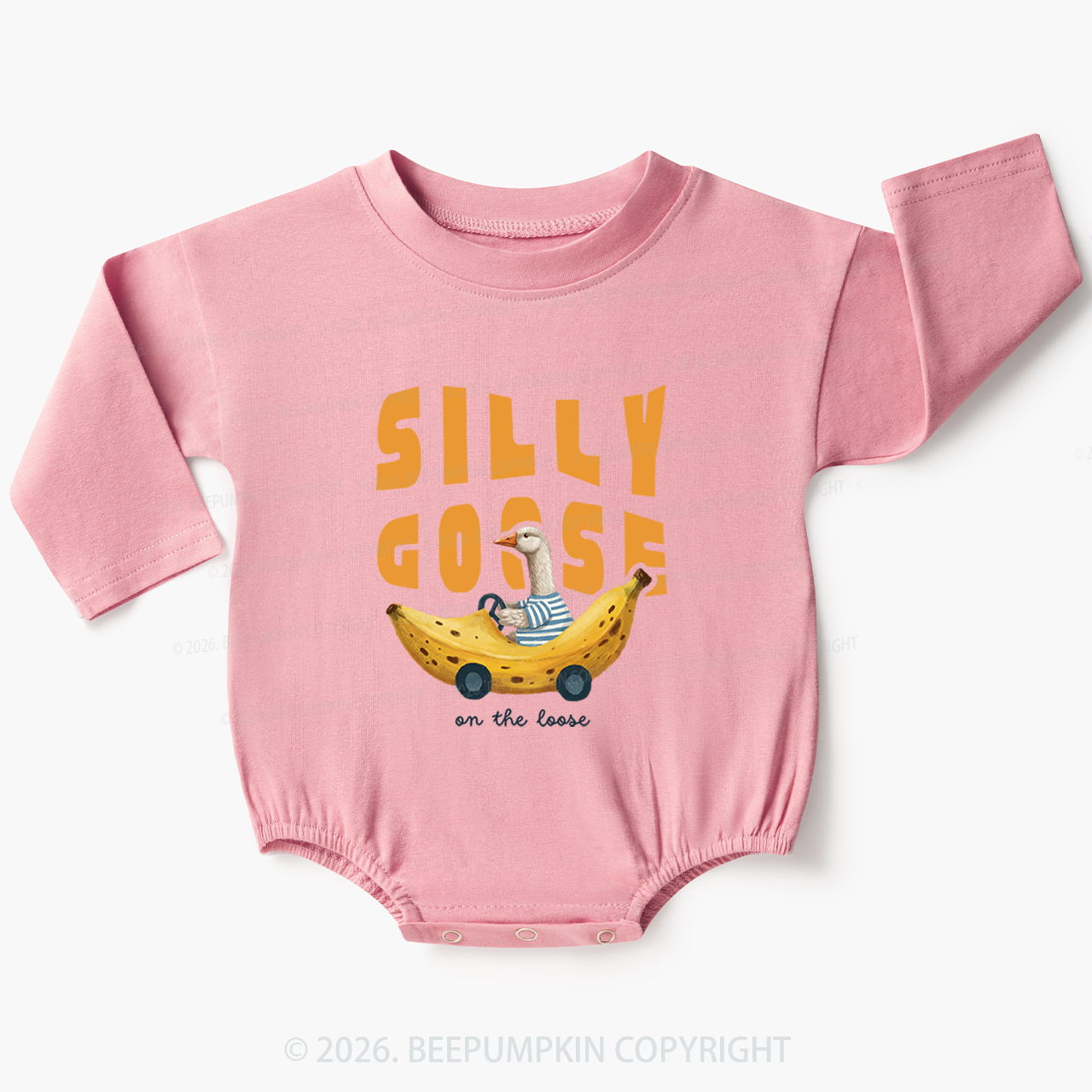 Silly Banana Goose On The Loose Funny Baby Bubble Romper