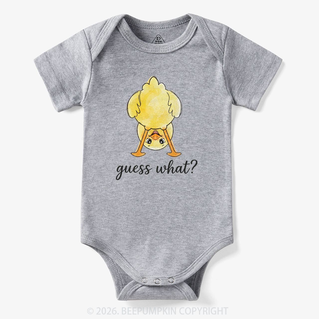 Guess What Chicken Butt Cute Funny Animal Bodysuit