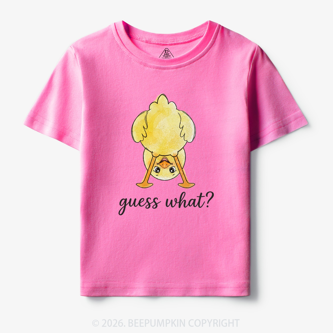 Guess What Chicken Butt Cute Funny Animal Toddler&Kid's Tees