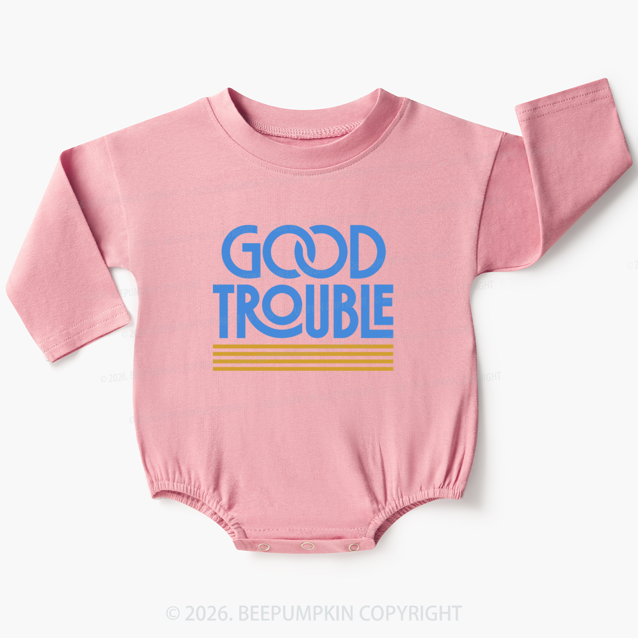 Good Trouble Retro Baby Bubble Romper
