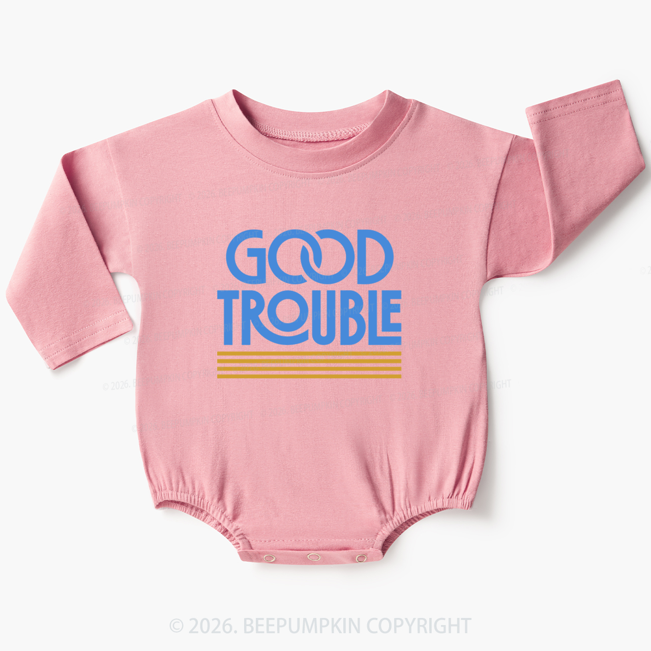 Good Trouble Retro Baby Bubble Romper