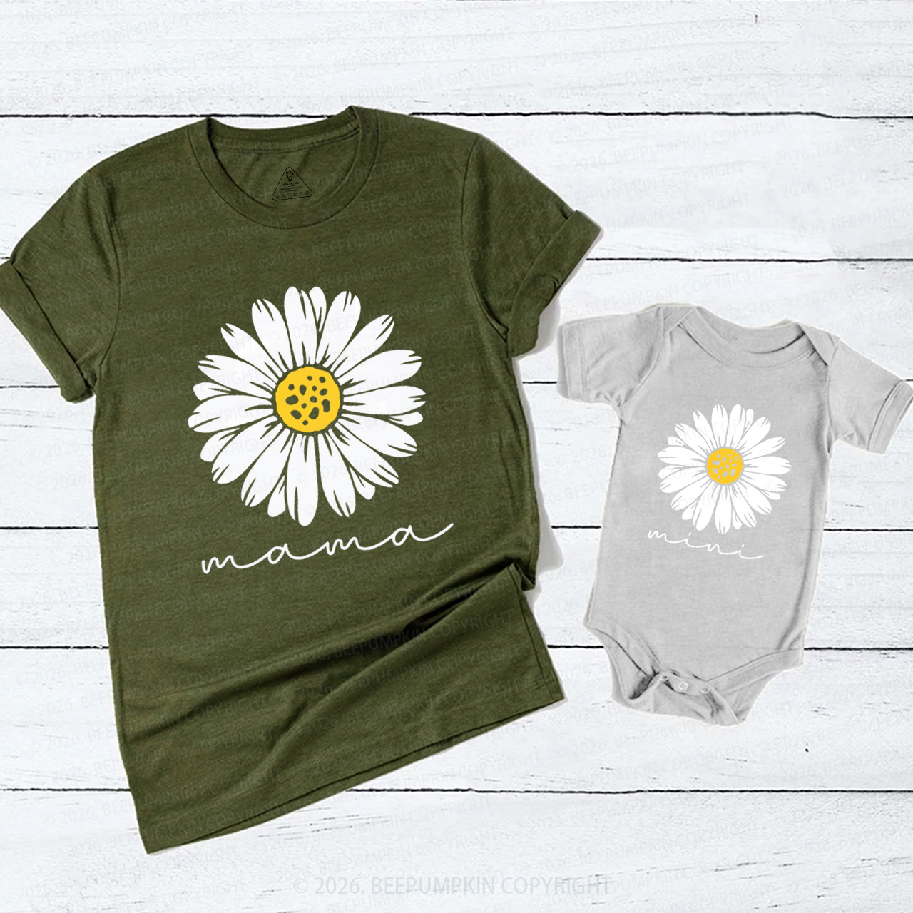 Floral Daisy Mommy And Me Mom&Me Matching T-Shirts