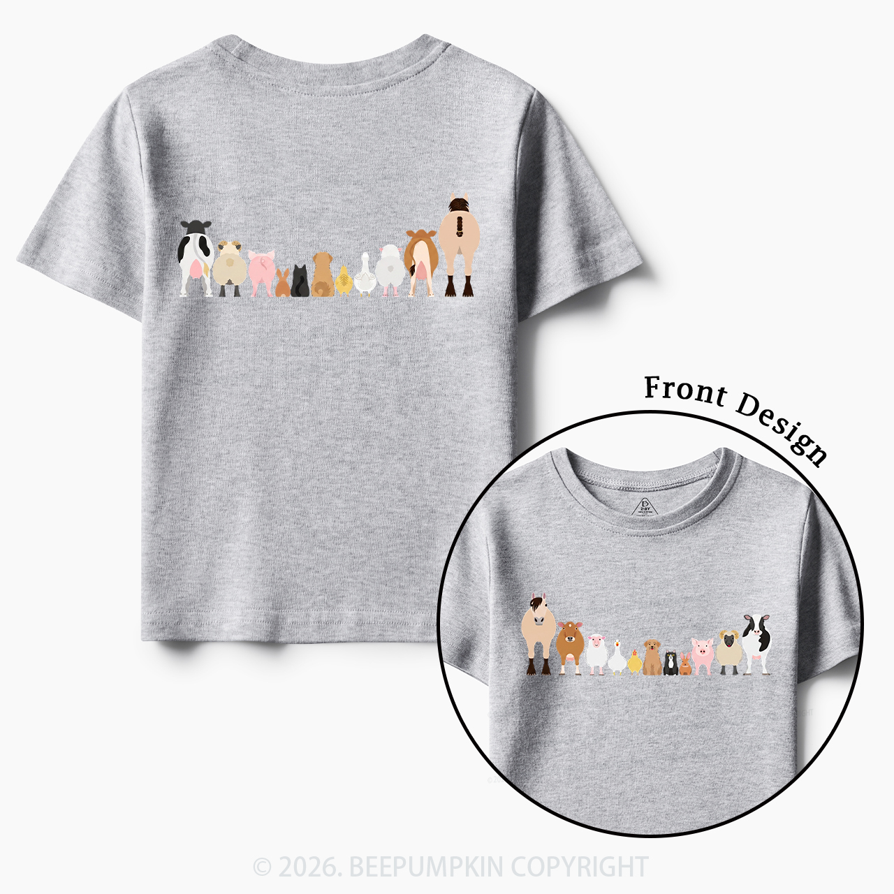 Cute Farm Animals Toddler&Kid's Tees